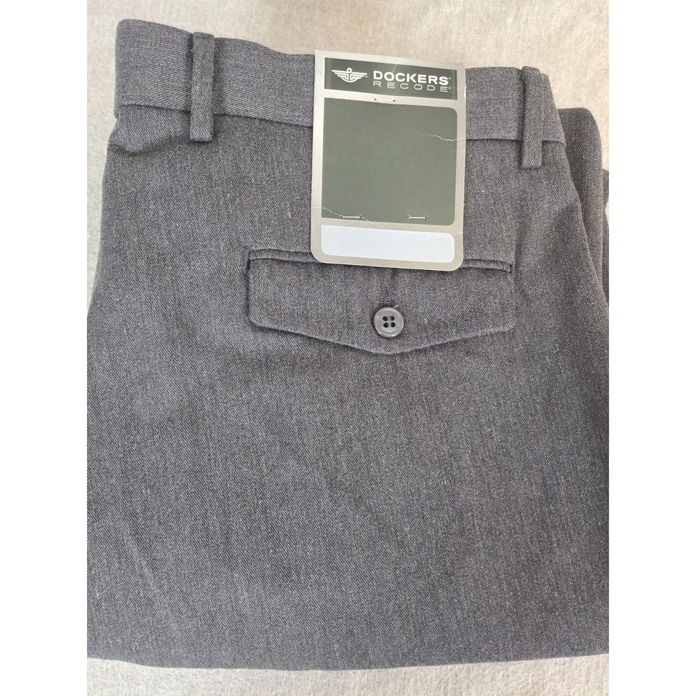 Dockers Recode Dress Pants Mens 36x32 Vintage 2001 Sueded Heather Gray Retro NEW